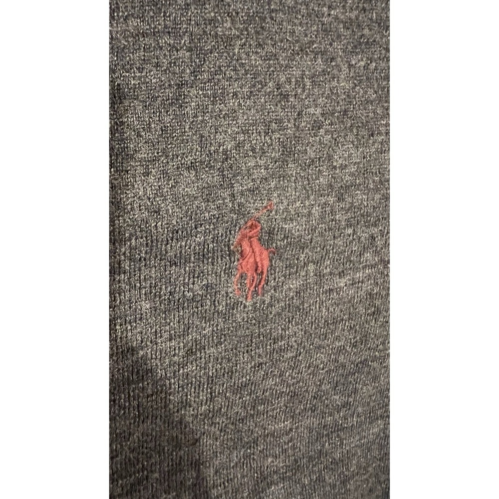 Polo Merino Wool V Neck XL Grey Custom Fit Excellent Condition - Picture 3 of 5